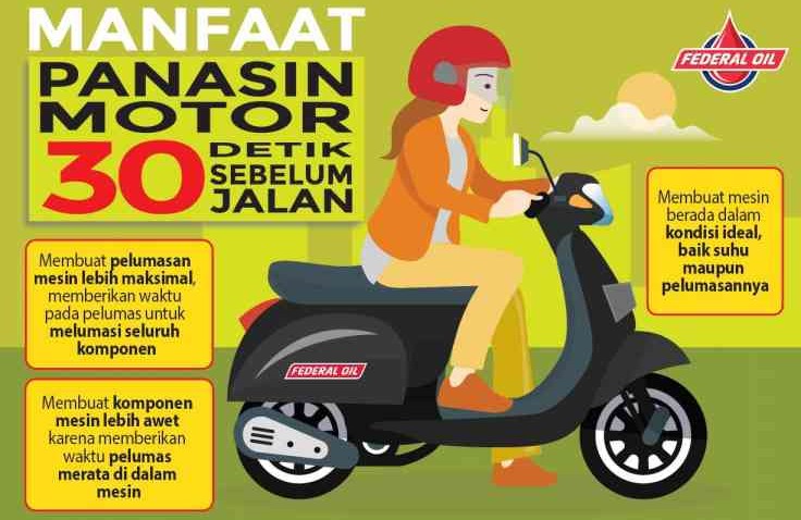 Panaskan Mesin Motor Selama 30 Detik Sebelum Jalan, Ini Manfaatnya